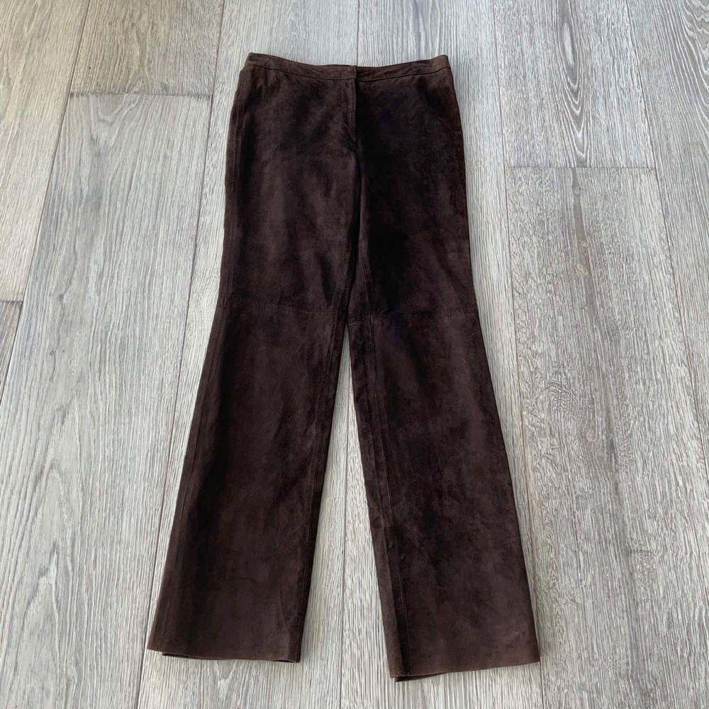 Vintage I.N.C. Brown Suede Leather Pants. Size 8.